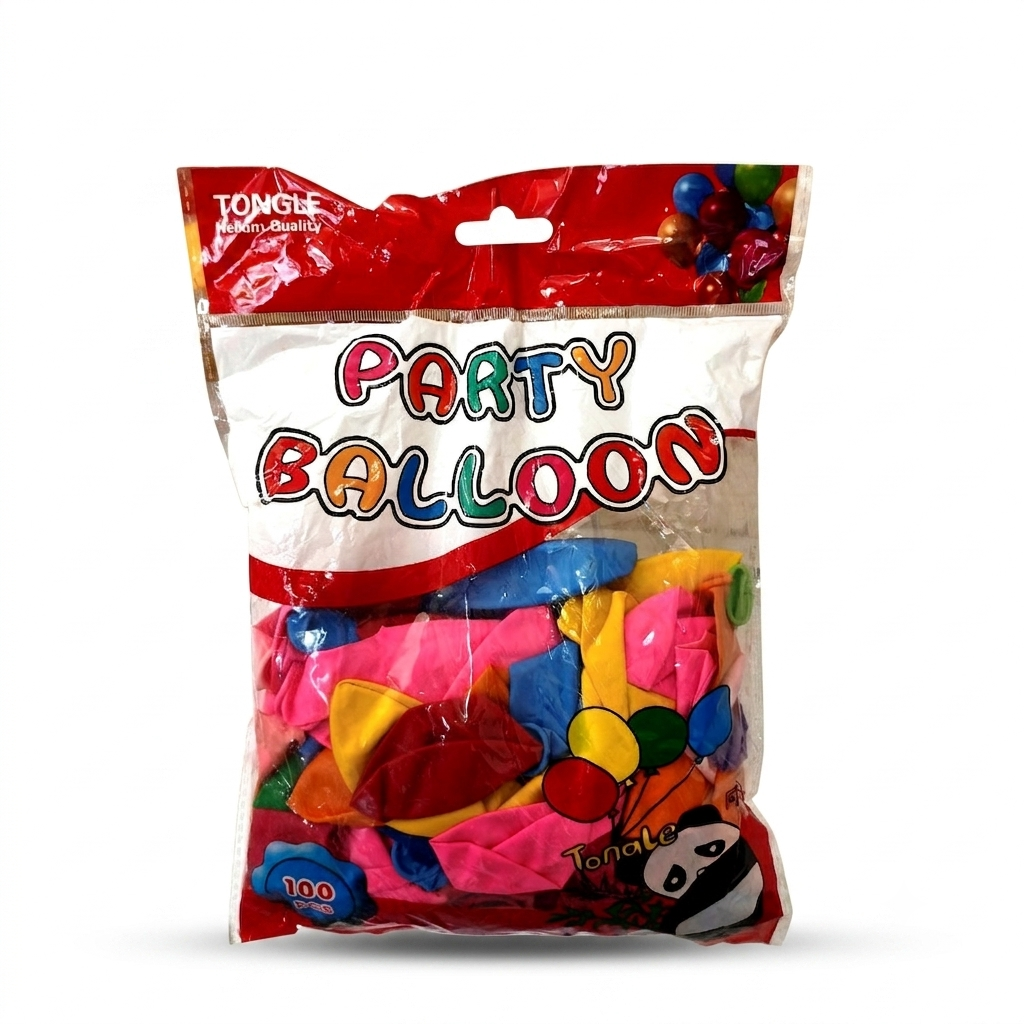 بادکنک رنگی تولد 100 عددی Party Balloon با رنگ‌بندی متنوع